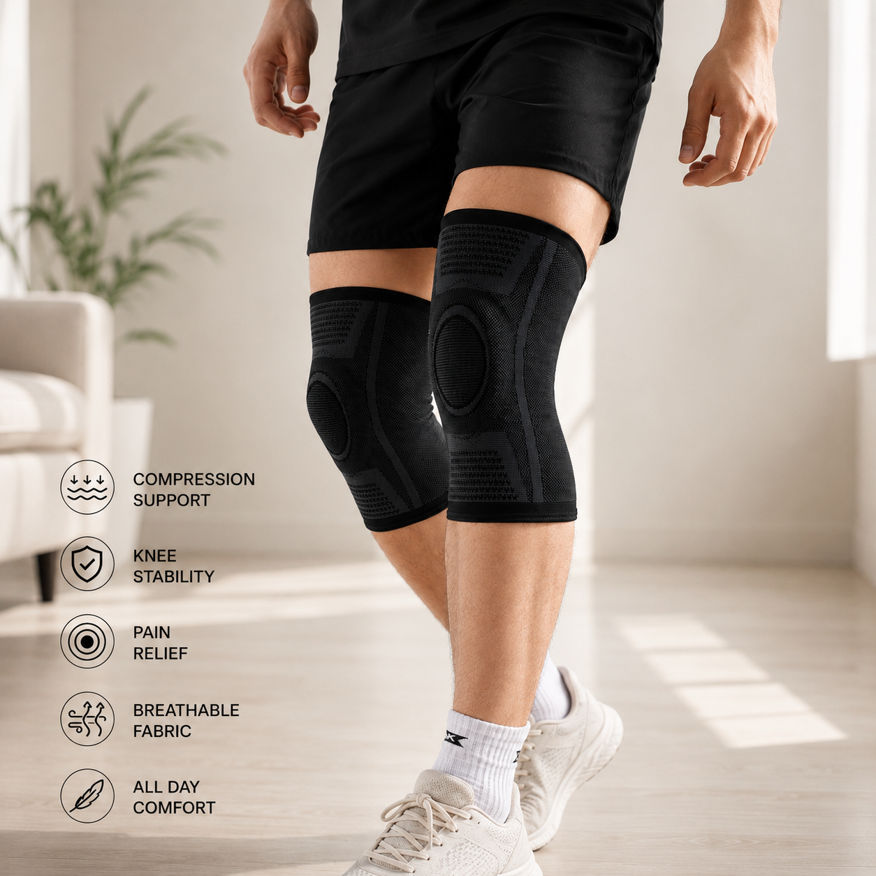 Knee Sleeve with Silicone Gel Ring