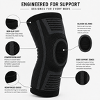 Knee Sleeves with Silicone Gel Ring